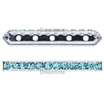 SWAROVSKI 77725 Rondelle Spacer Bars 4 Hole Aqua/Gold